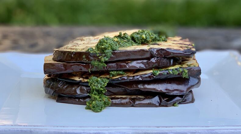 Move over brats and burgers. Grilled eggplant is ready in minutes, and tastes like a party when you garnish it with a flavor-packed chermoula sauce. Contributed by Kellie Hynes