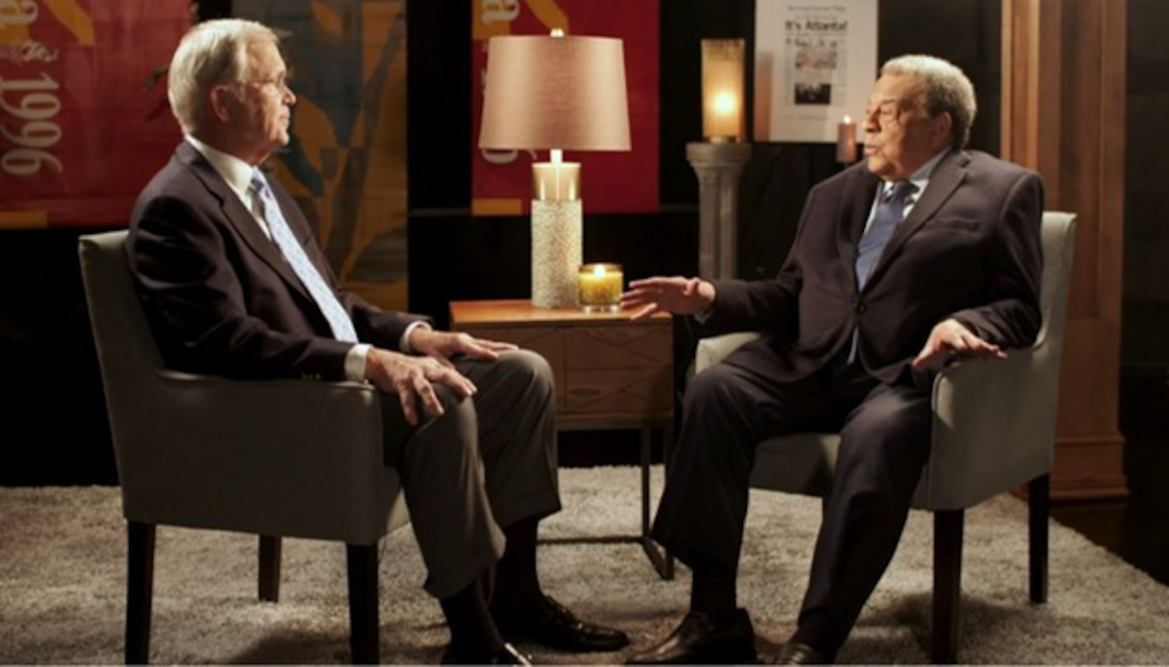Billy Payne and Andrew Young interviewed for the documentary about the 1996 Olympics called "Games in Black and White." ATLANTA STORY PARTNERS