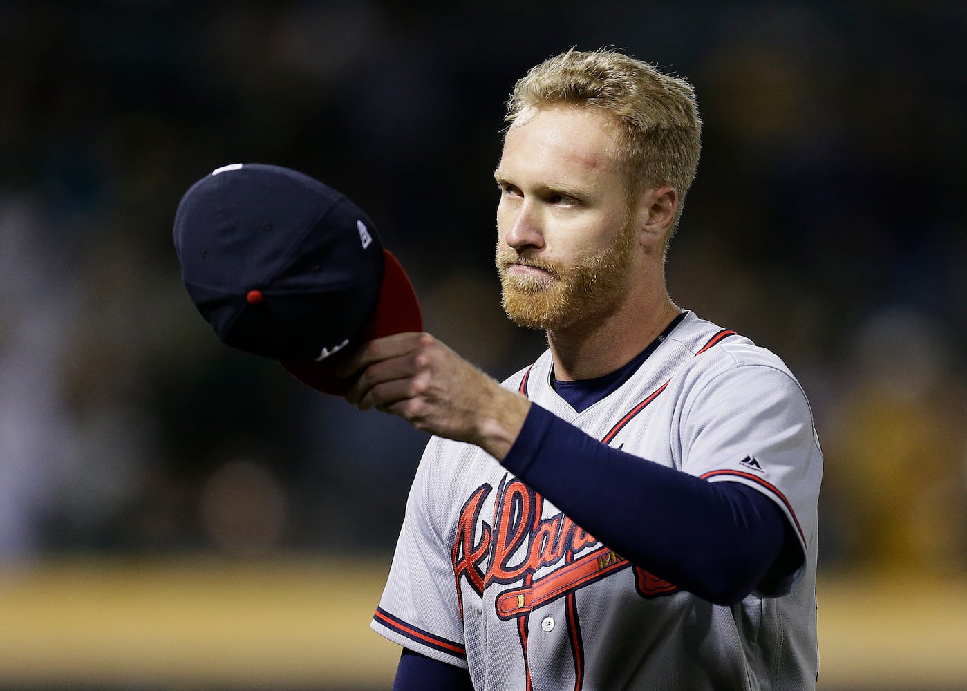 Photos: Braves’ Mike Foltynewicz dominates A’s, just misses no-hitter