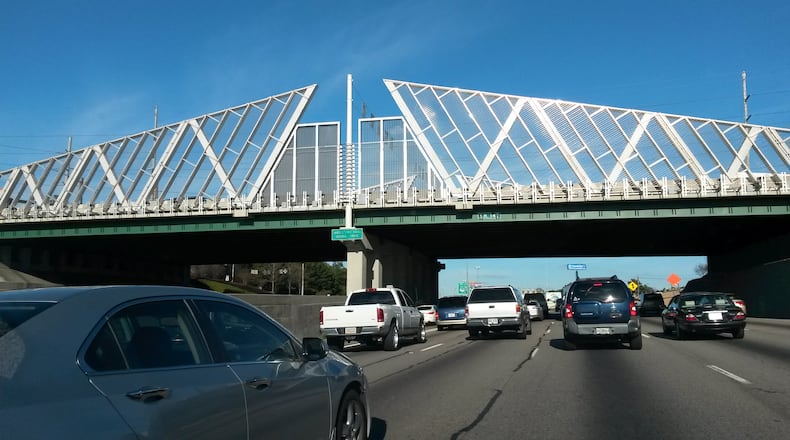 The Jimmy Carter Boulevard bridge over I-85 in Gwinnett County is one of several major projects that have benefited from Gwinnett County special local option sales tax in recent years. MATT KEMPNER / AJC