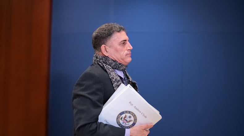 Representative Andrew Clyde (R-GA) at the U.S. Capitol, in Washington, D.C., on Tuesday, March 9, 2021. (Graeme Sloan/Sipa USA/TNS)