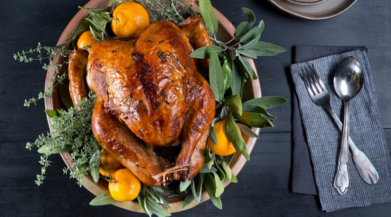 Maple and Brandy Brined Turkey with Redeye Gravy. (Tammy Ljunblad/Kansas City Star/TNS)