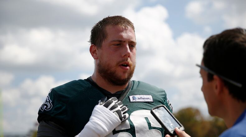 Former Georgia Tech offensive lineman Andrew Gardner joining Tech football's radio broadcast. (AP file photo/Matt Rourke)