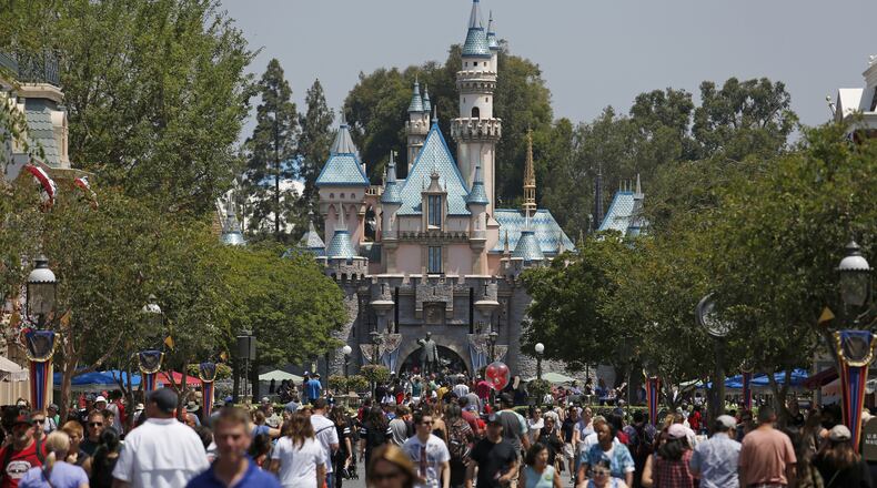 Sleeping Beauty Castle looking down Main Street at Disneyland in Anaheim, Calif., on June 30, 2017.  (Gary Coronado/Los Angeles Times/TNS)