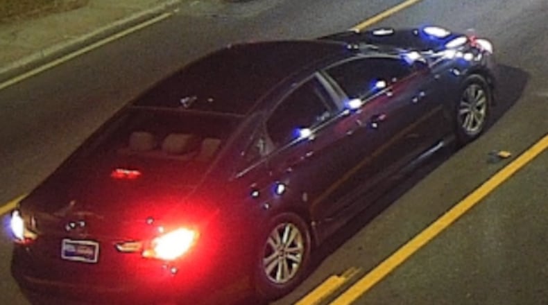 Atlanta police identified a vehicle that left the scene of a shooting Friday as a dark-colored Hyundai Sonata.