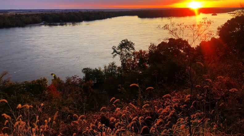 Sunrise over the Mississippi at Hannibal, MO Taken by John Hollon of Norcross Novevember, 2019
