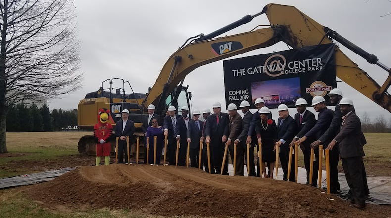 College Park broke ground on its new arena last year. It’s scheduled to open in October. ARIELLE KASS/AKASS@AJC.COM