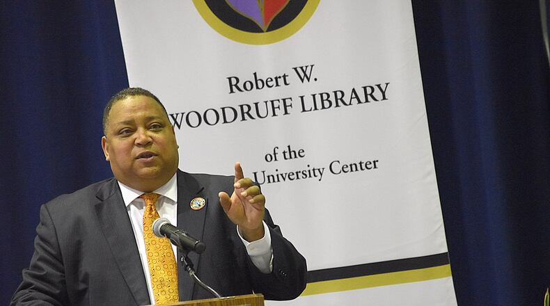 Atlanta City Councilman Michael Julian Bond speaks at a ceremony on Oct. 18, 2017 to unveil markers identifying locations critical to the Atlanta Student Movement during the Civil Rights Movement. Photo Credit: Sylvia McAfee/City of Atlanta.