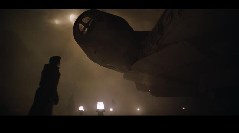 A still frame from "Solo, A Star Wars Story."