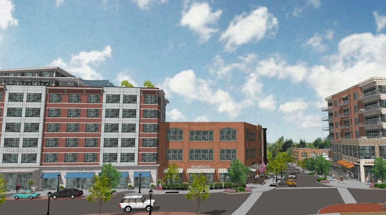 One of several elevations in Regent Partners and Morris and Fellows proposal for Phase II of the City Springs Development. (Courtesy City of Sandy Springs)