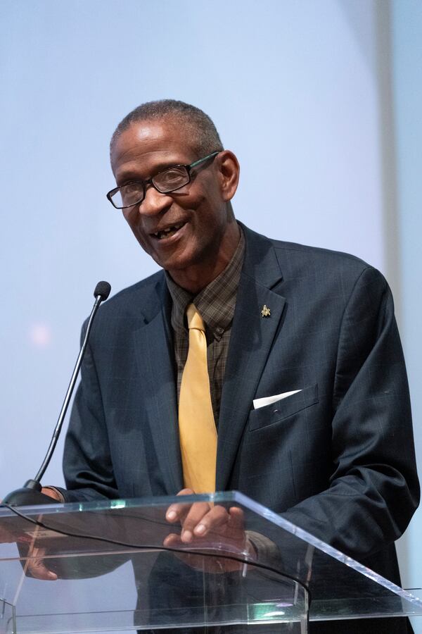 Atlanta school board candidate Raynard Johnson during a debate on Sept. 20, 2023. (Ben Gray / Ben@BenGray.com)