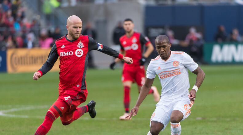 MLS match between Toronto FC and Atlanta United at BMO Field in Toronto, ON. Canada on October 28, 2018.  PHOTO: Steve Kingsman / Freestyle Photography for Atlanta United