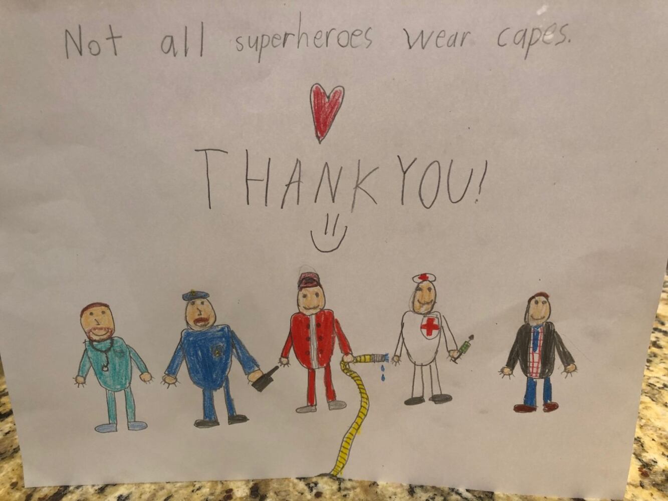 Art from the Heart: Kids thank front-line public safety workers