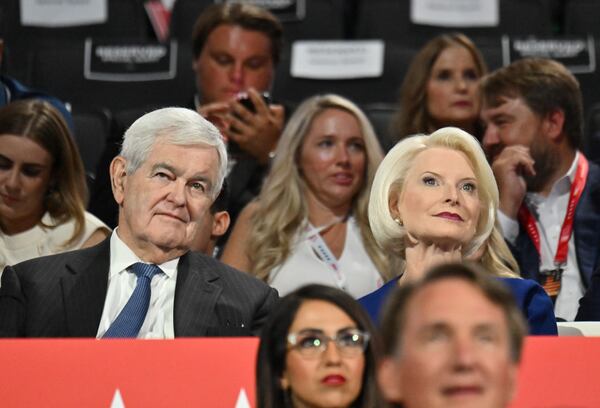 Former Speaker Newt Gingrich attends the third day of the Republican National Convention, Wednesday, July 17, 2024, in downtown Milwaukee, WI. (Hyosub Shin/AJC)