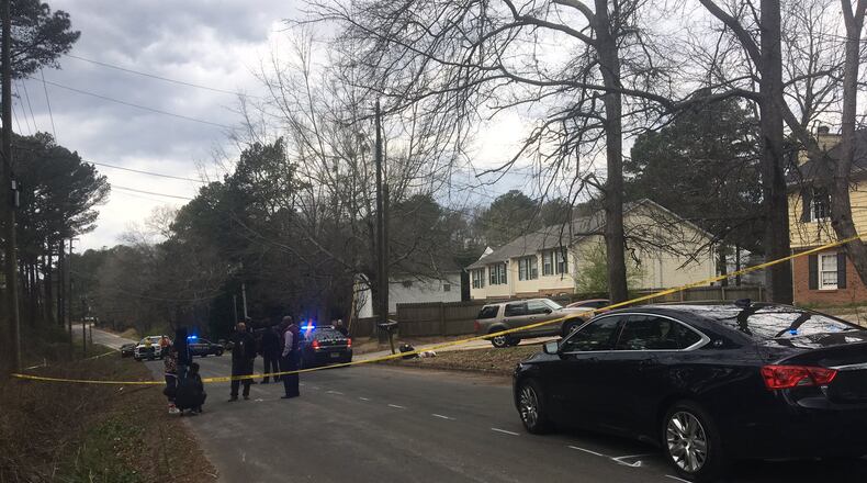 DeKalb police were on the scene of a double shooting in the Lithonia area.