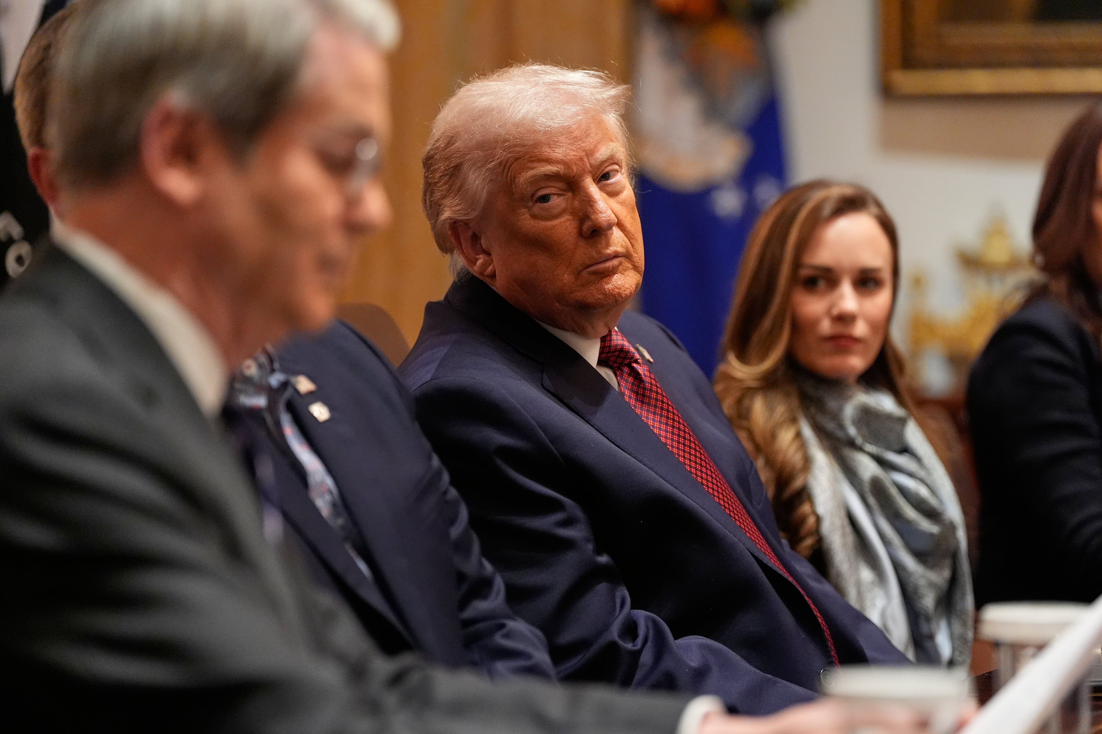 President Donald Trump attended a roundtable on farm subsidies at the White House on Monday. (Alex Brandon/AP)