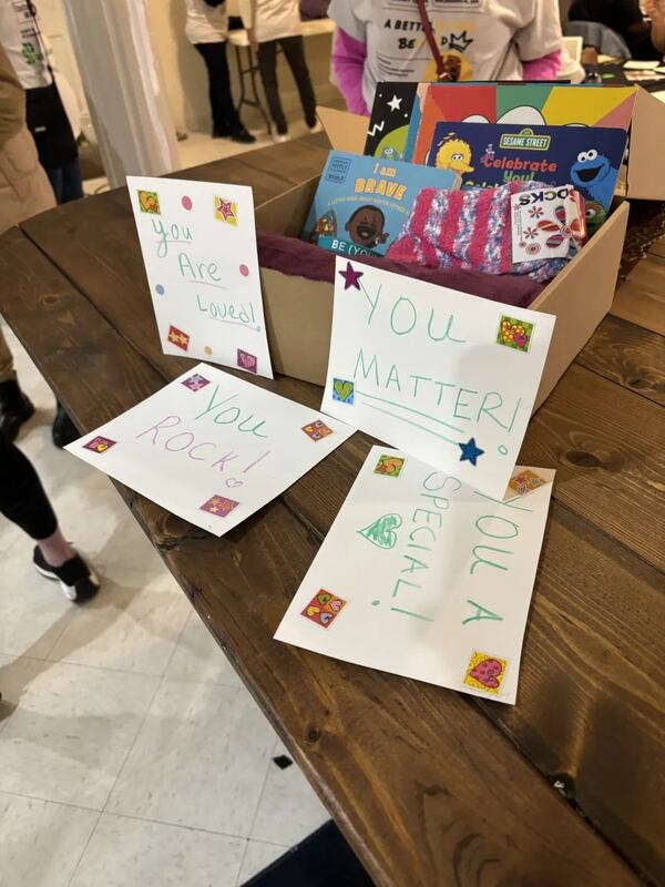 One of the 150 resilience kits put together by volunteers in Brunswick, meant to give comfort to children experiencing homelessness or going through foster care. (Photo Courtesy of Jake Shore/The Current)