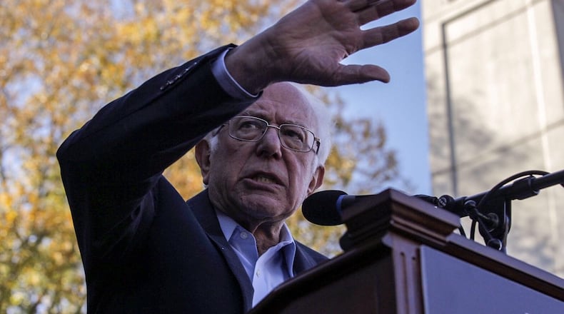 U.S. Sen. Bernie Sanders at Morehouse College. Alyssa Pointer/AJC