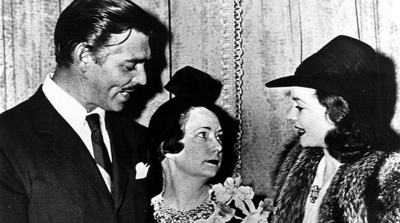 Actress Vivien Leigh and actor Clark Gable meet "Gone With The Wind" author Margaret Mitchell at a party given by the Atlanta Women's Press Club, Dec. 15, 1939.