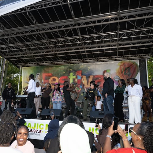 Hundreds of people attended this month's Ward 4 Citywide Festival organized by Councilman Roderick Gay, who is up for reelection. A banner across the top of the stage reads “Roderick Gay, Moving Us 4 Ward.” (Courtesy of city of College Park's Facebook page)