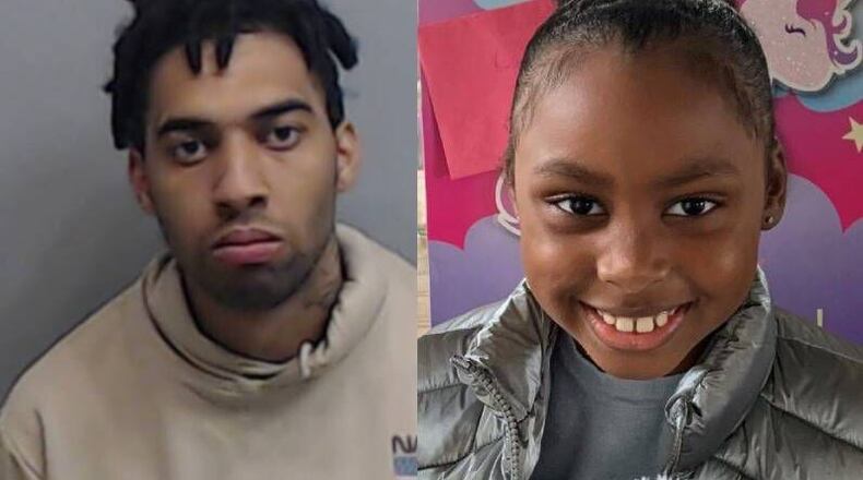 Daquan Reed (left), who is accused of firing the shot that killed 7-year-old Kennedy Maxie, was extradited to Georgia and booked into the Fulton County Jail.