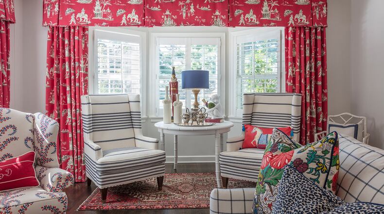 Anne, one of our designers who also loves bright colors and happy patterns, helped Leslie design these marvelous window coverings that addressed Leslie s concerns and showcased the windows beautifully. (Bob Greenspan/TNS)