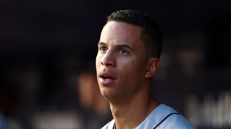 This is Angels outfielder Quintin Berry. This is not Andrelton Simmons. (Photo by Alex Trautwig/Getty Images)