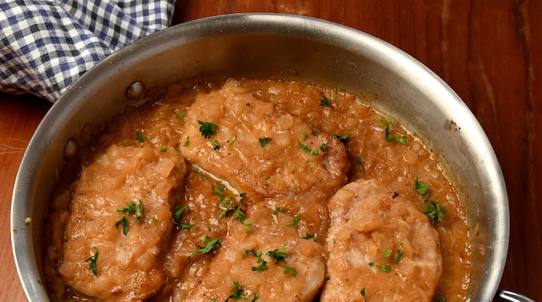 Shortcut Smothered Pork Chops. 
(CHRIS HUNT FOR THE ATLANTA JOURNAL-CONSTITUTION)