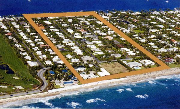 Aerial view of the property in Palm Beach where Playa Riente was located. (Richard Graulich/The Palm Beach Post)