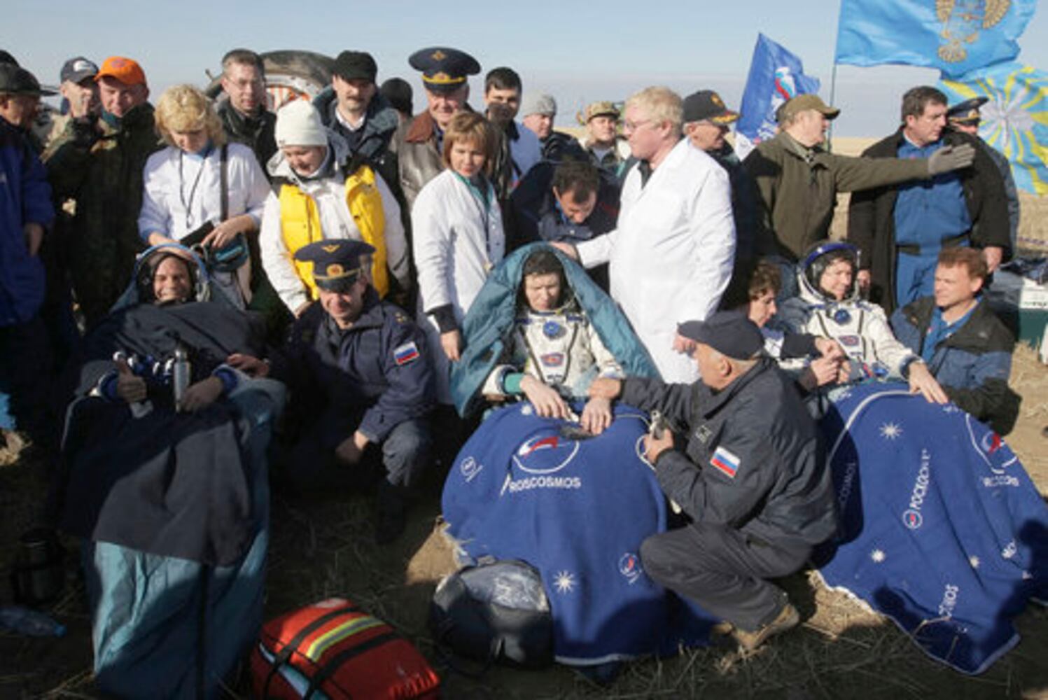 Space Clown' lands safely to Earth