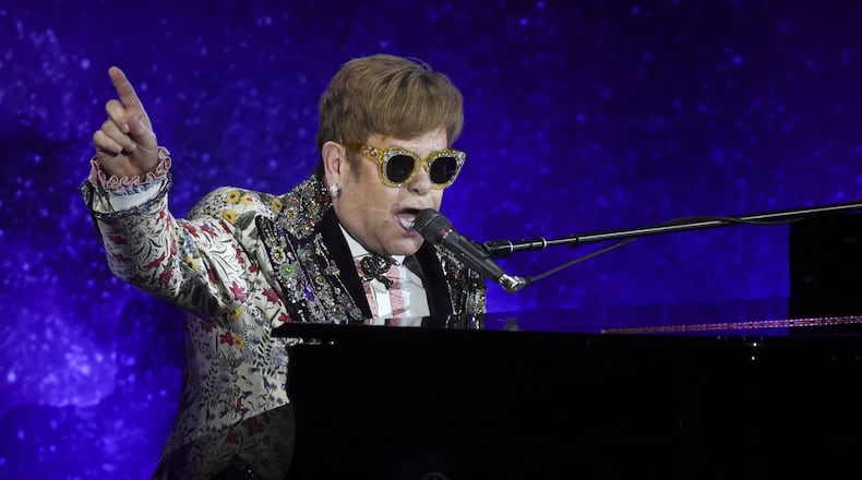 Elton John will visit Atlanta for what he says is his final tour with two shows later this year. Photo: AP