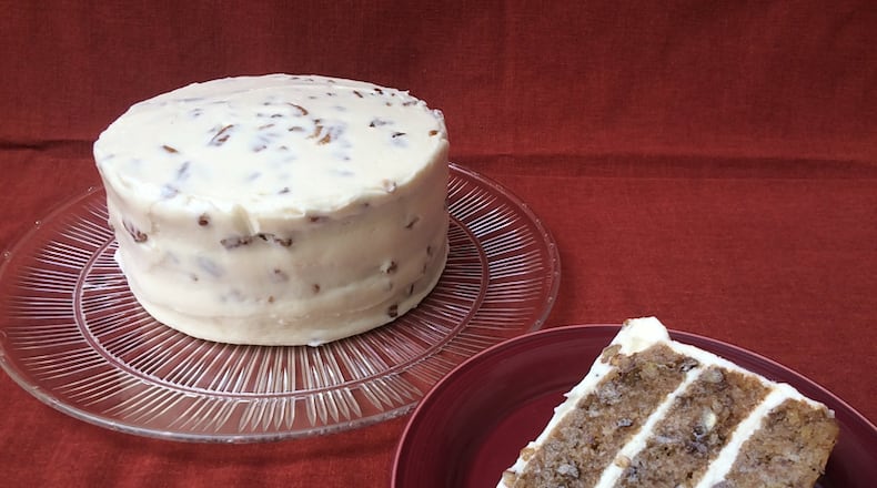 The popular version of hummingbird cake is a banana-pineapple-spice layer cake with cream cheese frosting.