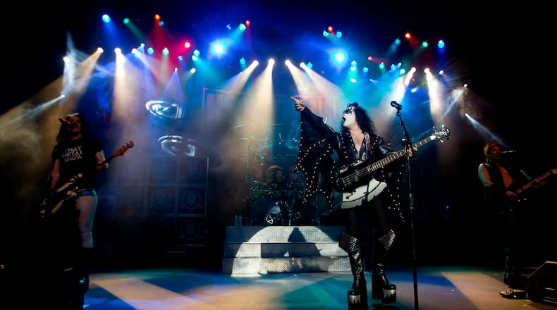 FILE PHOTO The band Hairball performs during a charity event 2014 in Milwaukee, Wisconsin. A guitarist for the band recently caught fire while performing in Sioux City, Iowa.