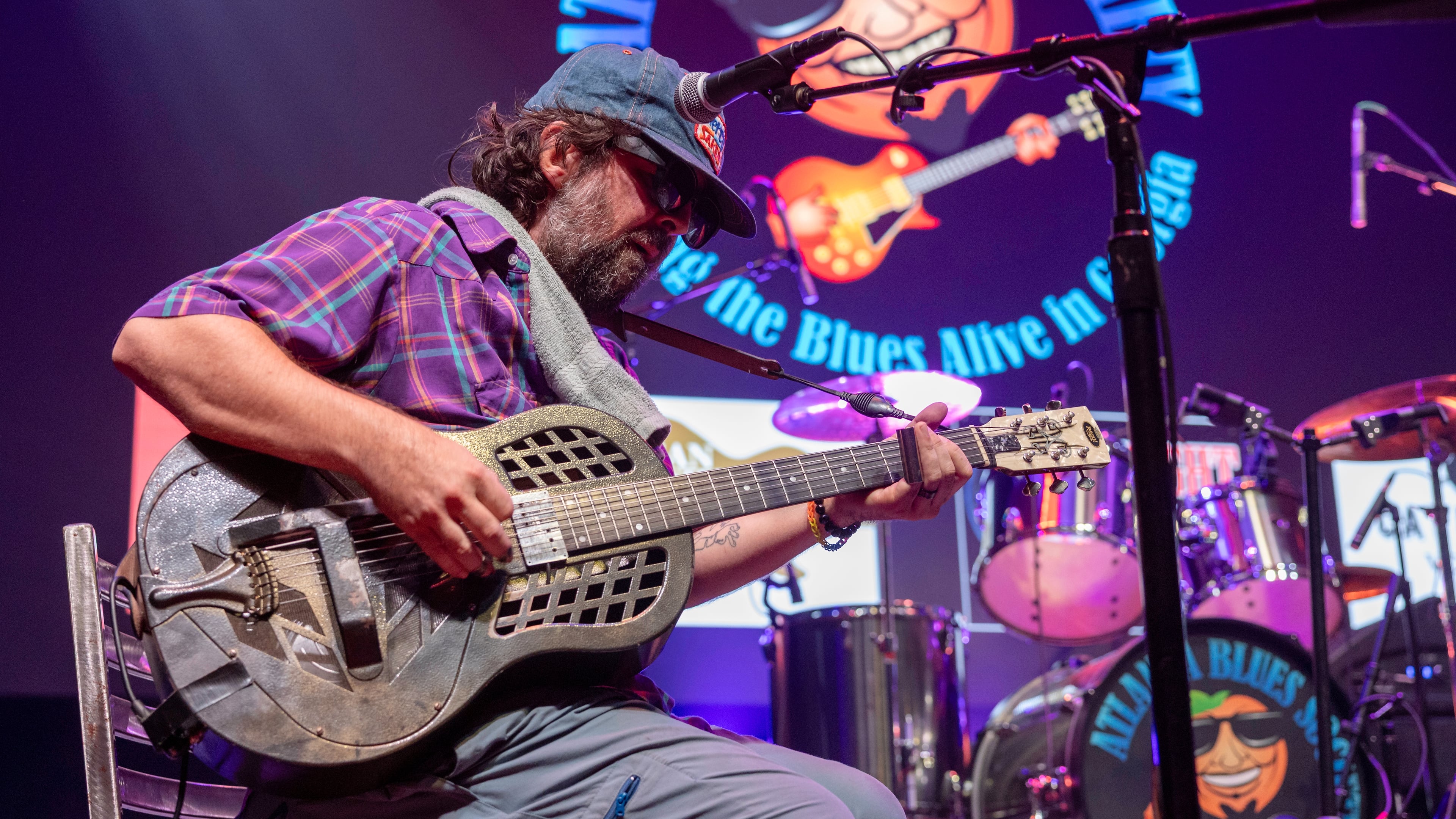 Singer-songwriter Scott Low gives a winning performance at the Atlanta Blues Challenge, one of the Atlanta Blues Society’s signature events. (Courtesy of Jesse Kolb)
