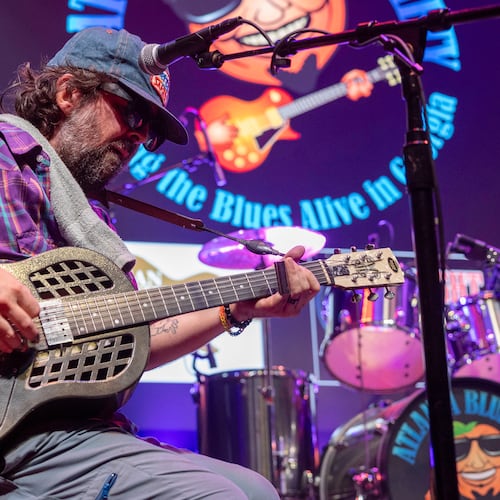 Singer-songwriter Scott Low gives a winning performance at the Atlanta Blues Challenge, one of the Atlanta Blues Society’s signature events. (Courtesy of Jesse Kolb)