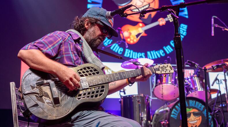Singer-songwriter Scott Low gives a winning performance at the Atlanta Blues Challenge, one of the Atlanta Blues Society’s signature events. (Courtesy of Jesse Kolb)