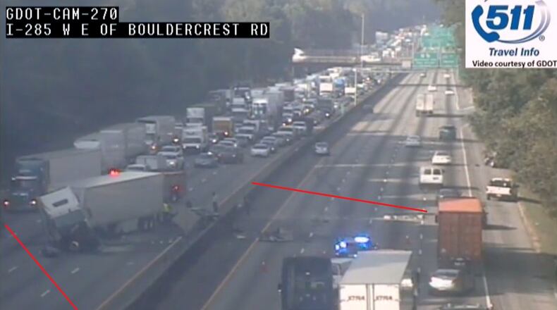 The crash impacted eastbound and westbound traffic at Bouldercrest Road.