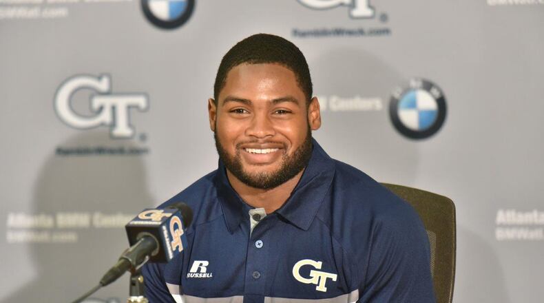 Former Georgia Tech A-back Isiah Willis at the team’s media day on August 7, 2016. (AJC photo by Hyosub Shin)