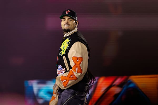 Chris Brown's concert Friday, Oct. 3, 2025, in Atlanta also featured surprise guests, including Usher, Bow Wow and GloRilla. (Natrice Miller/AJC)