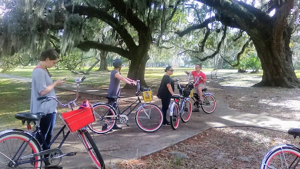 Free Wheelin’ Bike Tours guides patrons on three-hour excursions well beyond New Orleans’ French Quarter, including to City Park with its centuries-old oaks. CONTRIBUTED BY BLAKE GUTHRIE
