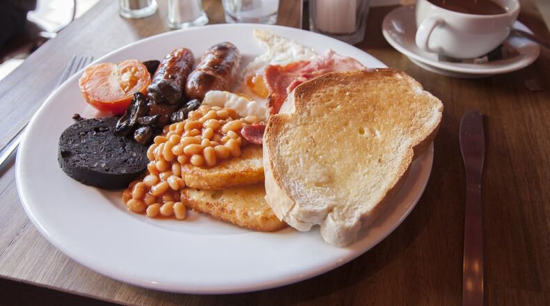 A Traditional Irish Breakfast, to be served at 10 a.m. Saturday, will be among the many offerings during Irish Fest Norcross, 11 a.m. to 3 p.m. Saturday. $15/adults, $10/children. Norcross Masonic Lodge, 67 S. Peachtree St., Norcross. Eggs, rasher, black-and-white pudding, beans, grilled tomatoes and toast will be served. Tickets: APlaceToImagine.com.