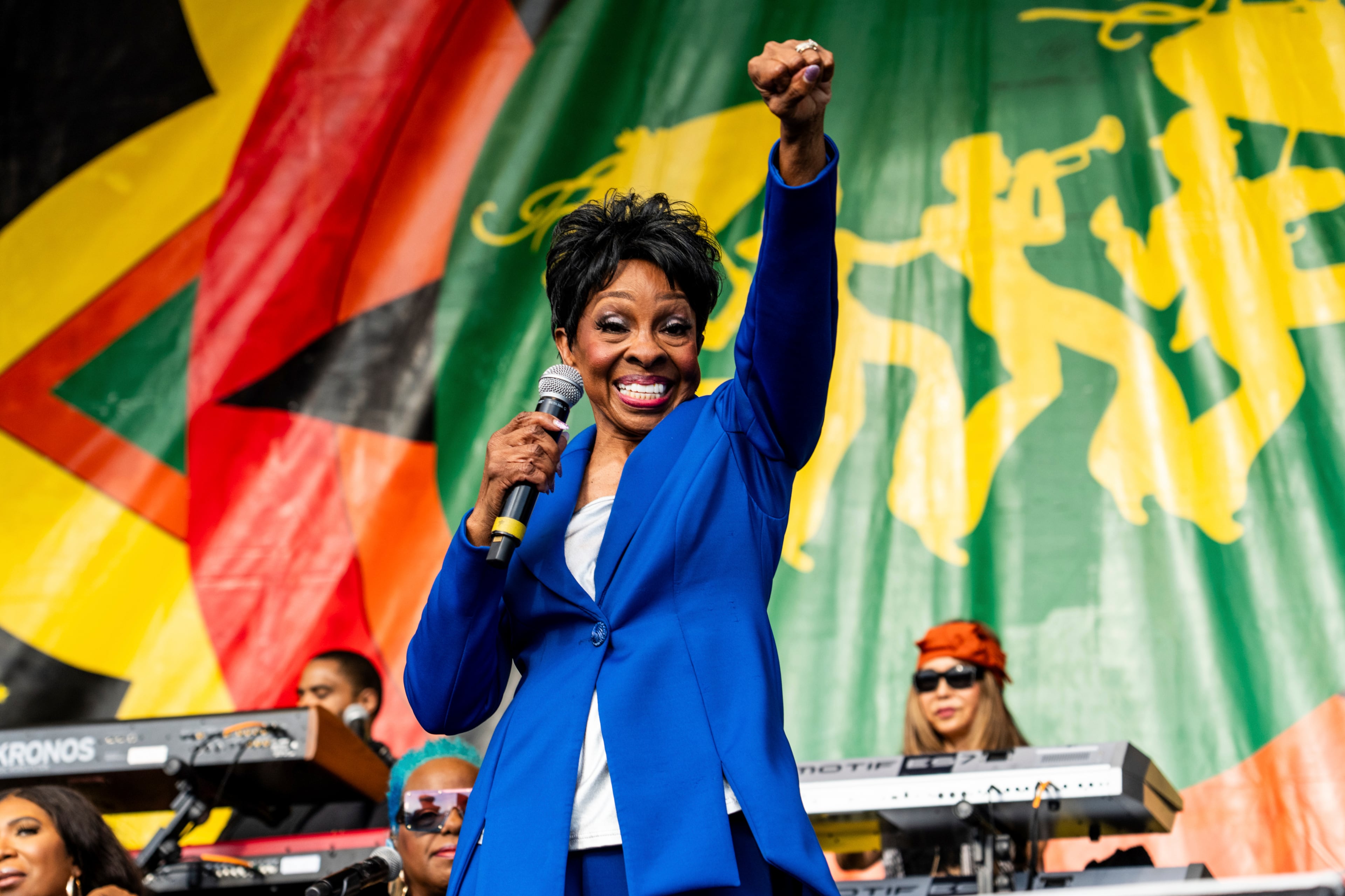 Gladys Knight performs at the New Orleans Jazz & Heritage Festival in April and will be onstage in September at State Farm Arena. (Amy Harris/Invision/AP)