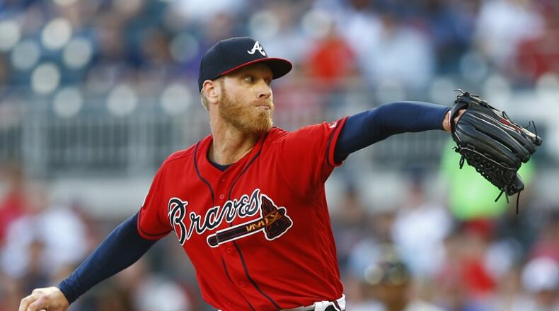 Mike Foltynewicz throws a pitch against the Detroit Tigers at SunTrust Park on May 31, 2019 in Atlanta, Georgia. (Photo by Mike Zarrilli/Getty Images)