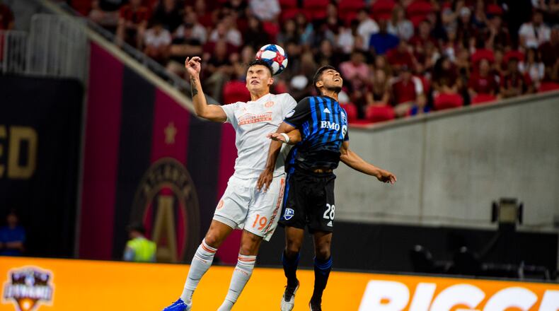 during their game against Atlanta United at Mercedes Benz Stadium in Atlanta, Georgia, on June 29, 2019.