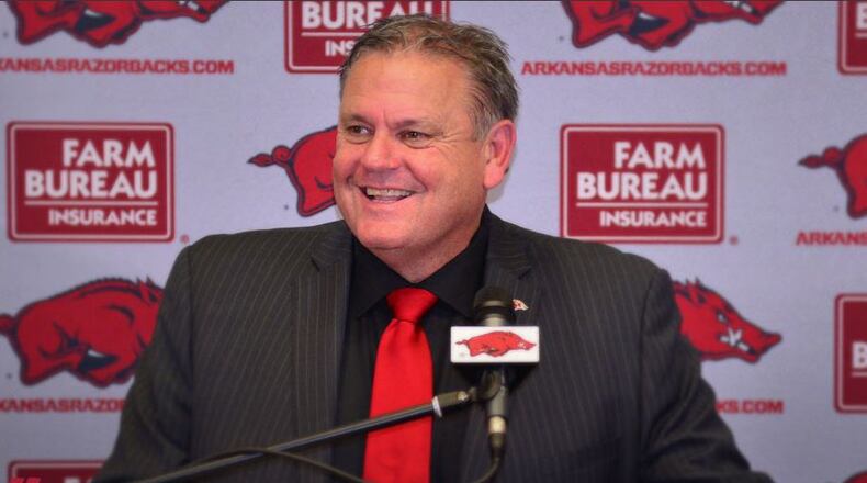 New Arkansas coach Sam Pittman.