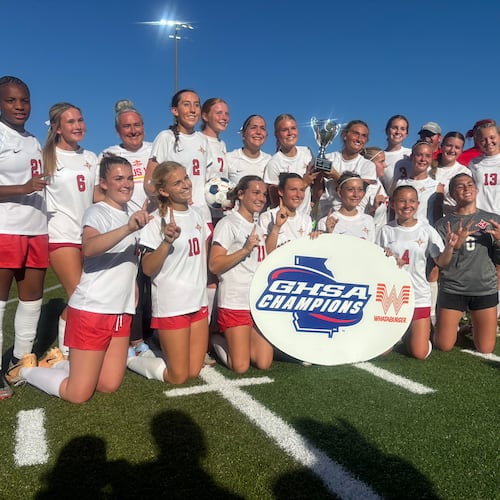 Thomasville's girls soccer won its first state title by a 1-0 final in overtime over Model on Thursday, May 14, at Matthews Field in Thomaston, Georgia (Jack Leo/AJC).