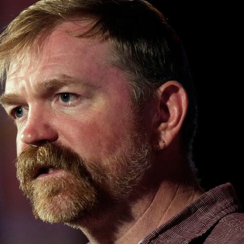 FILE - Graham Platner, Democratic candidate for U.S. Senate, speaks at a campaign event in Bar Harbor, Maine, June 5, 2026. (AP Photo/Robert F. Bukaty, File)