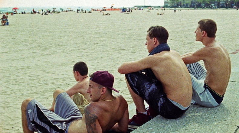 A group of young Coney Island hoodlums without much to do, spend their evenings trolling the boardwalk for babes and bud in “Beach Rats.” Contributed by Neon