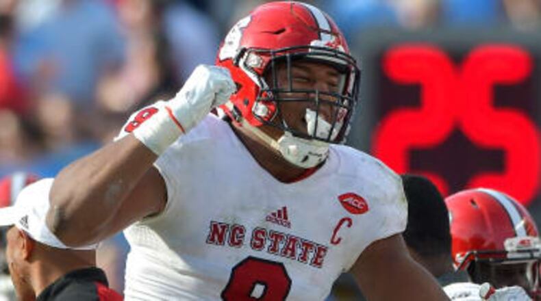 North Carolina State’s Bradley Chubb could get drafted as high as No. 3 overall.