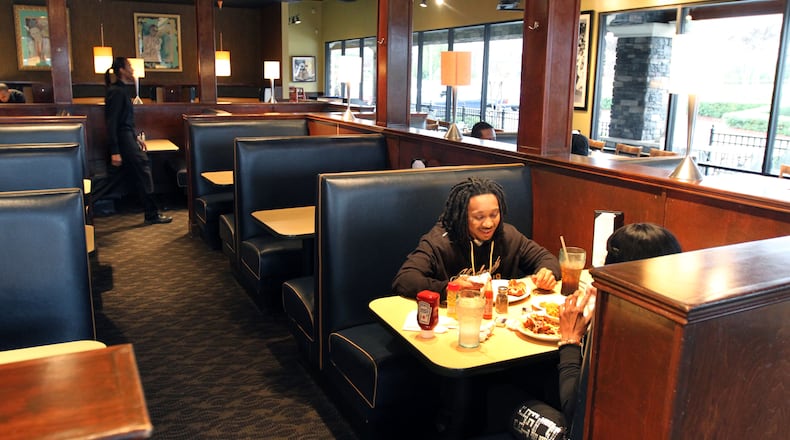 A 2012 photo of the interior of Gladys Knight & Ron Winans Chicken & Waffles restaurant in Lithonia. The restaurant's final day of service was Aug. 21, 2016. / Photo: Phil Skinner pskinner@ajc.com